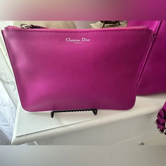 Christian Dior Diorissimo Pink 2 way Shoulder Bag  Silver Hardware - Picture 12 of 16